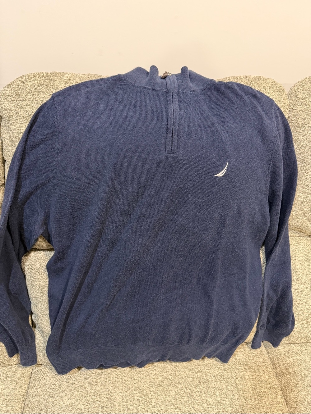 Gant Men's Navy Half-Zip Pullover Sweater